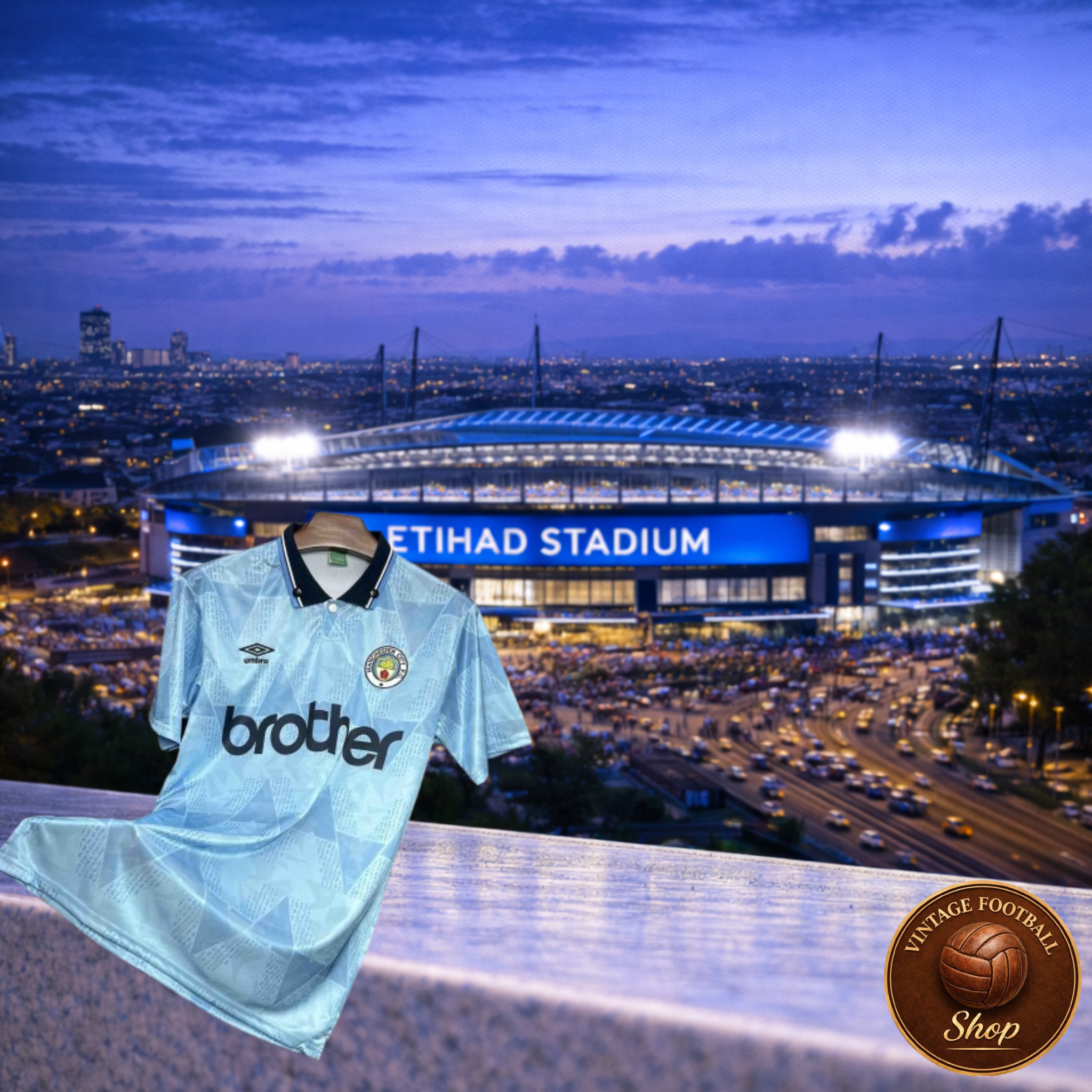 Manchester City 1989-91 Vintage Jersey | Rare 90s Sky Blues
