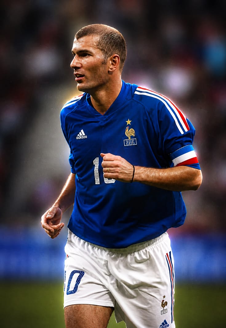 Zinedine Zidane France home jersey World Cup 2002 — vintage football shirt collector's item