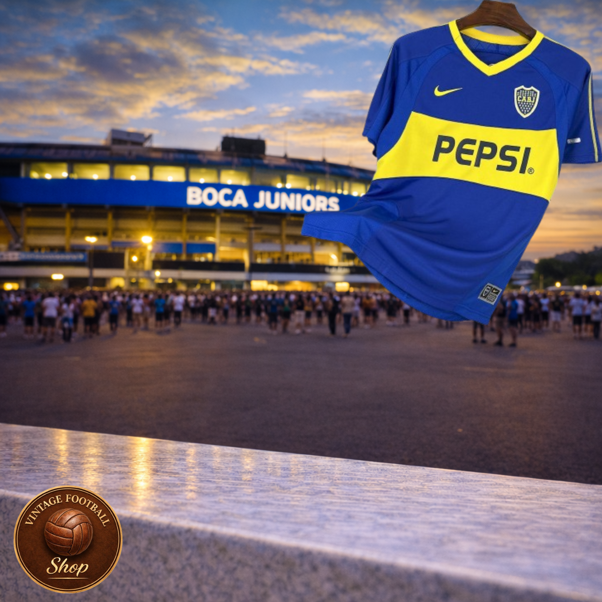 Boca Juniors 2003/2004 | Vintage Home Jersey - Vintage Retro Football Jersey