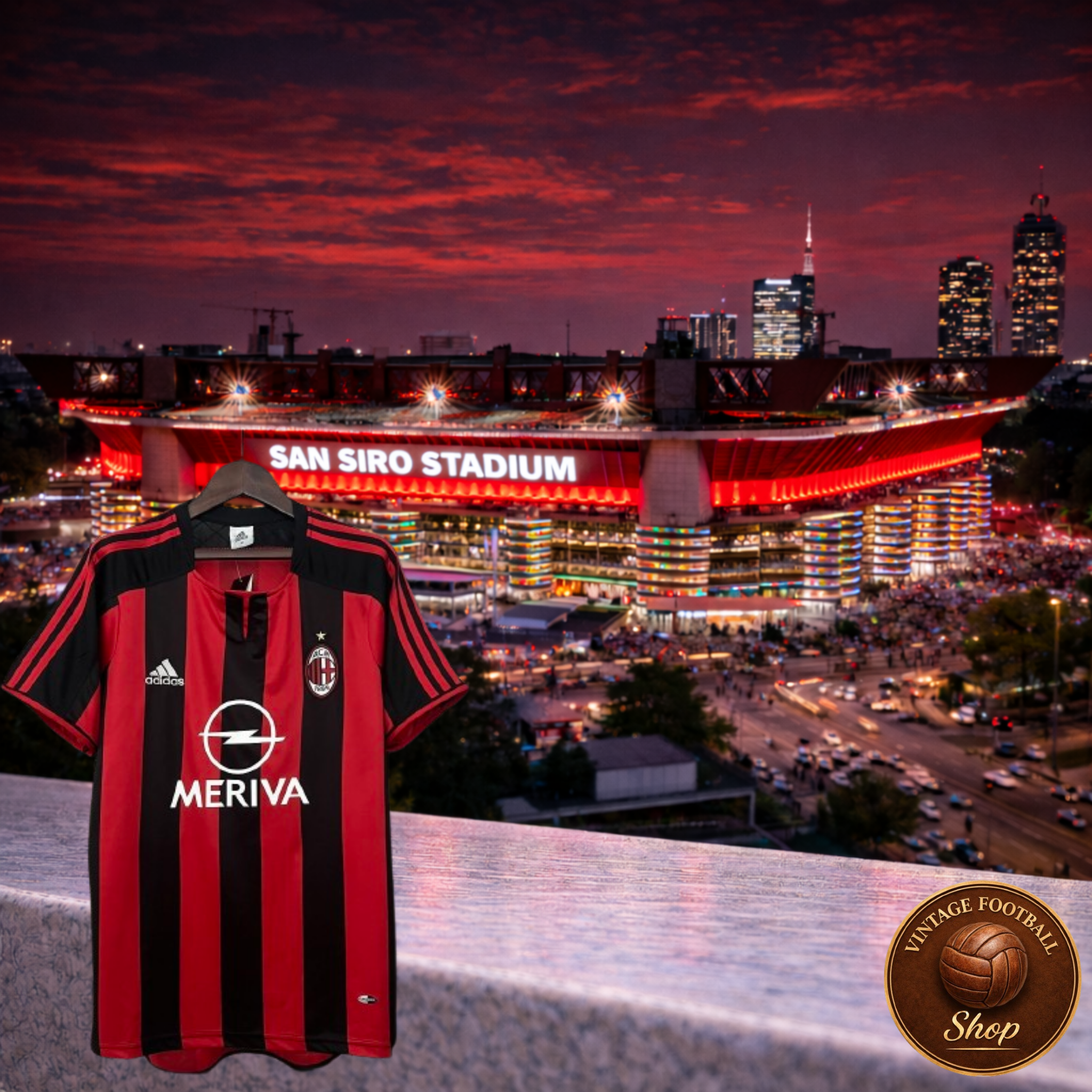 AC Milan 2003-04 | Vintage Home Jersey - Vintage Retro Football Jersey
