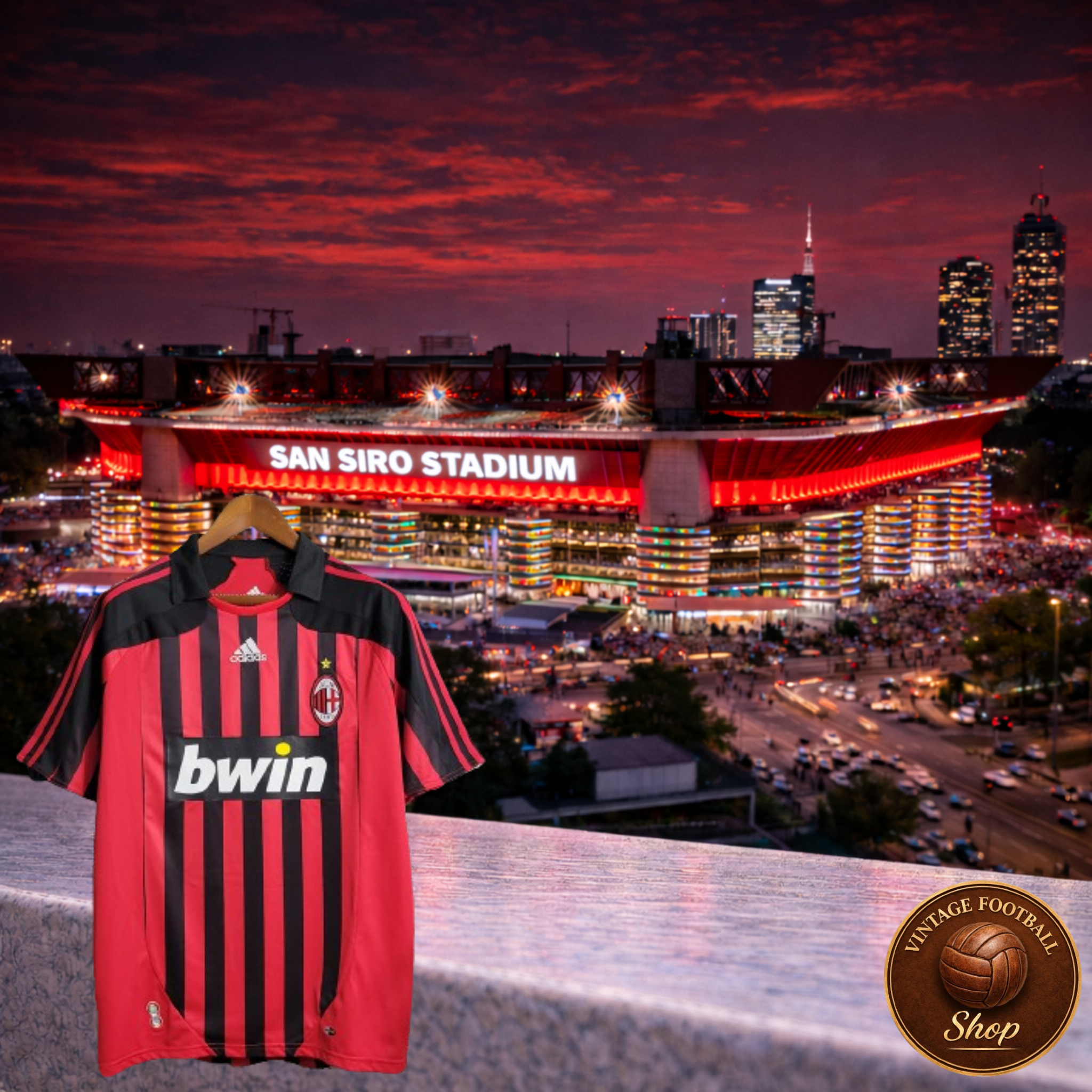 AC Milan 2007-08 | Vintage Home Jersey - Vintage Retro Football Jersey