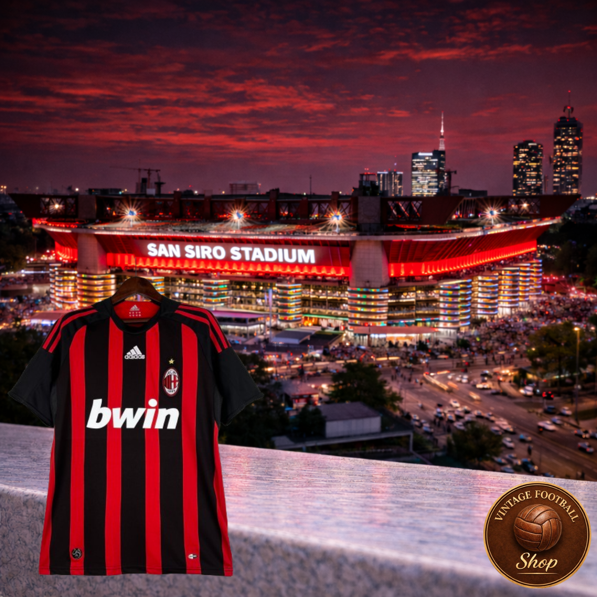 AC Milan 2008-09 | Vintage Home Jersey - Vintage Retro Football Jersey