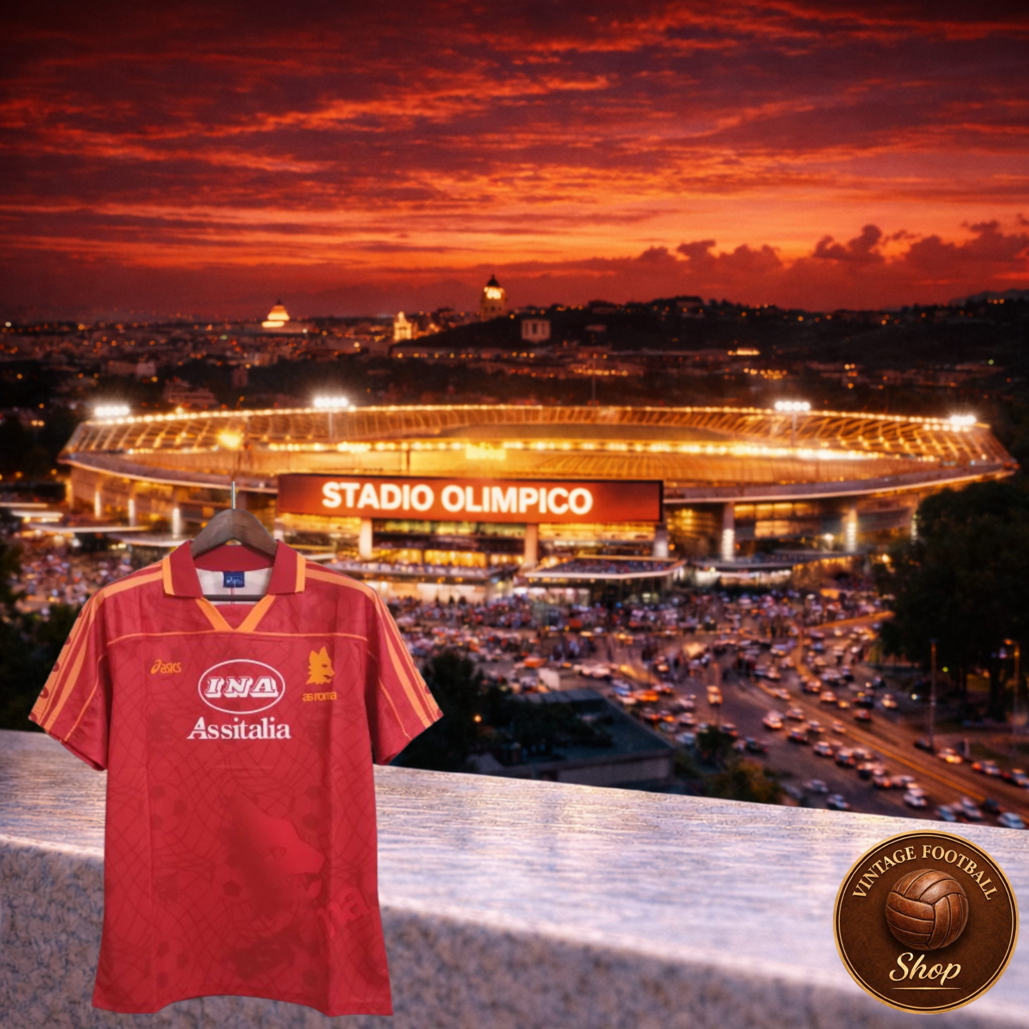 AS Roma 1995-96 | Vintage Home Jersey - Vintage Retro Football Jersey