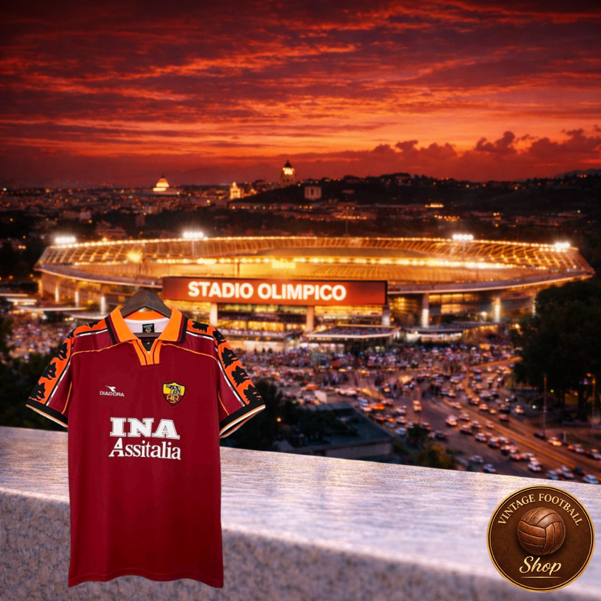AS Roma 1998-99 | Vintage Home Jersey - Vintage Retro Football Jersey